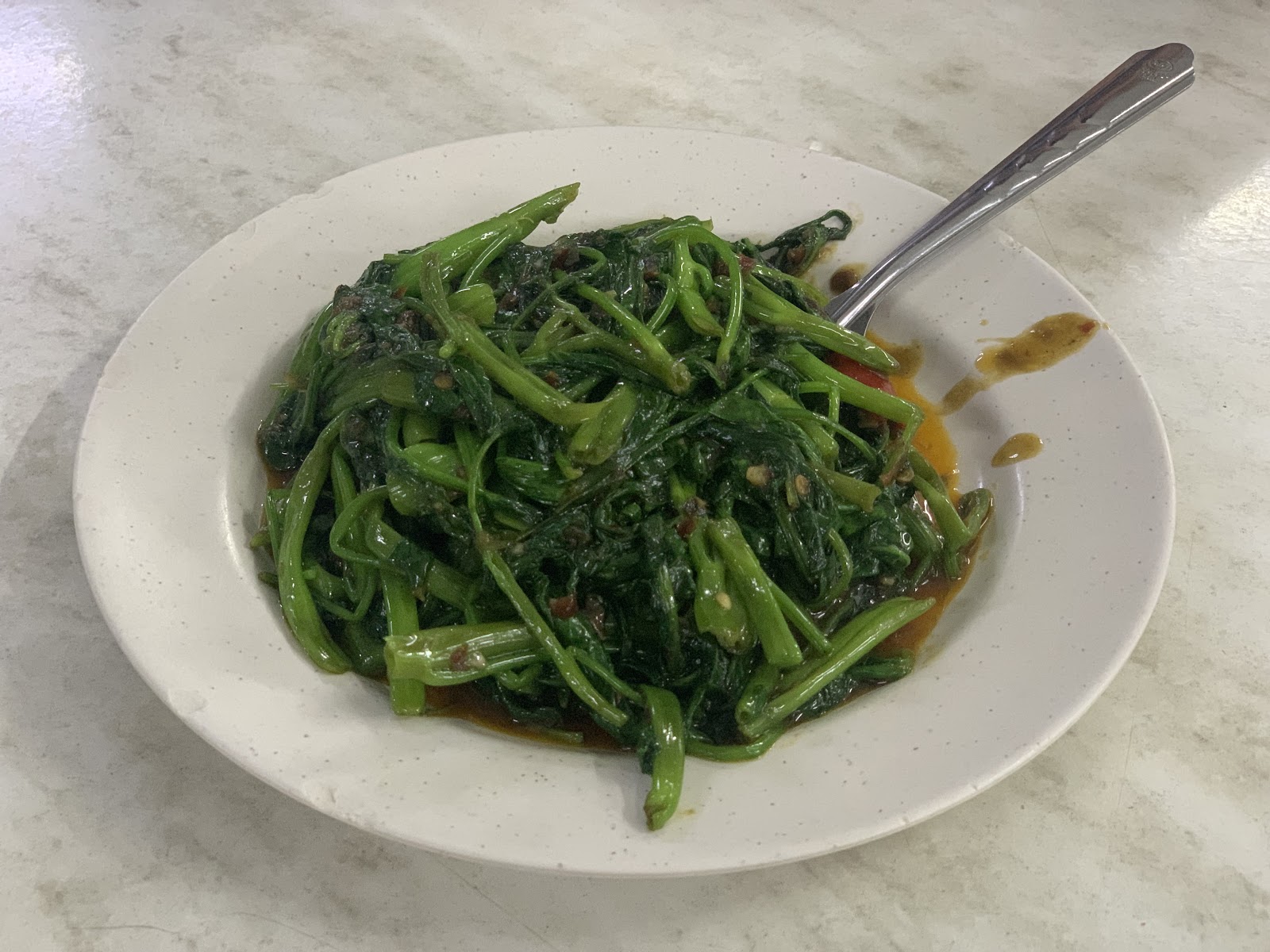 马来盏/咸蛋时菜 (未标名) Belacan, Chinese Cheese, Stir Fry